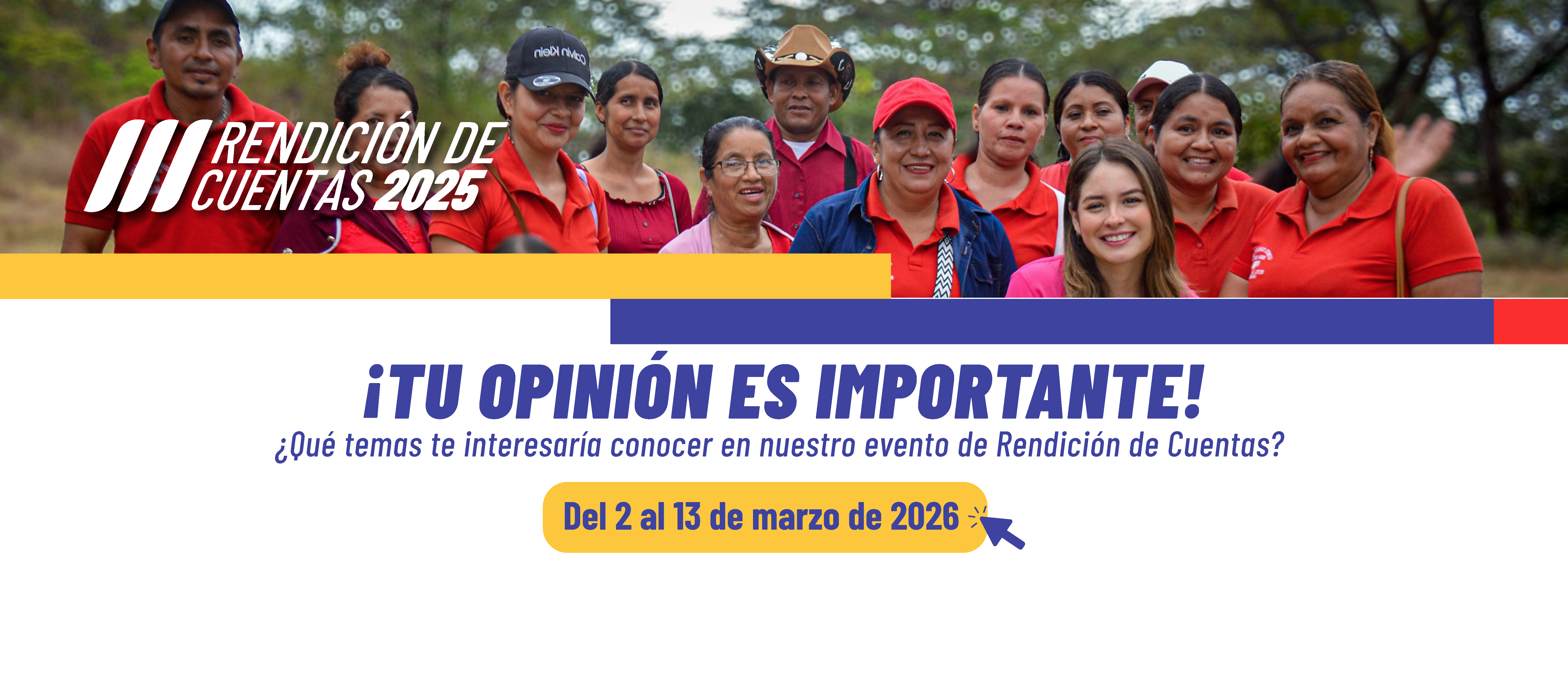 Comparte con nosotros tus temas de interés para la Rendición de Cuentas 2025