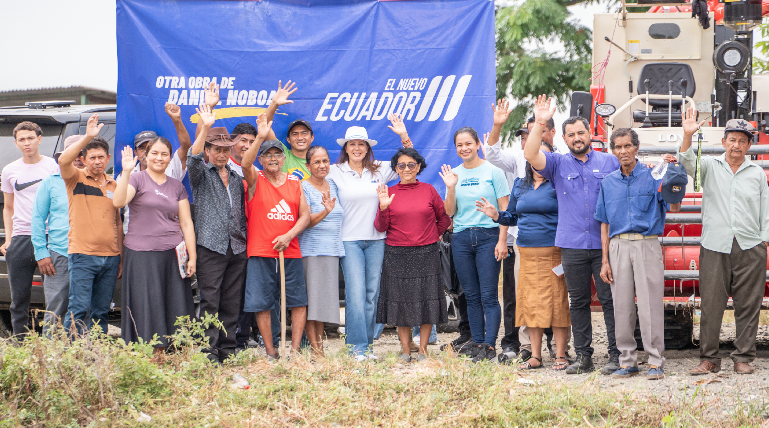 Más productividad para el campo: Gobierno del presidente Noboa entrega maquinaria y asistencia técnica a productores arroceros del Guayas